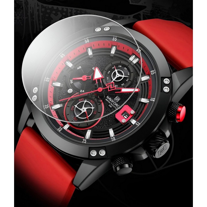 Reloj Naviforce Deportivo Nf8033 Goma Hombre + Estuche