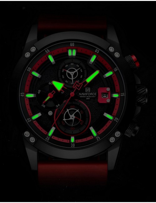 Reloj Naviforce Deportivo Nf8033 Goma Hombre + Estuche