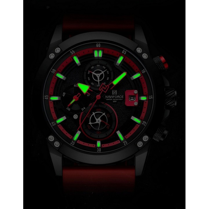 Reloj Naviforce Deportivo Nf8033 Goma Hombre + Estuche