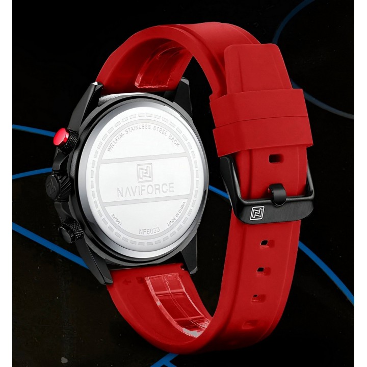 Reloj Naviforce Deportivo Nf8033 Goma Hombre + Estuche
