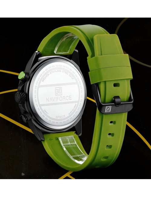 Reloj Naviforce Deportivo Nf8033 Goma Hombre + Estuche