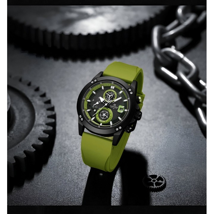 Reloj Naviforce Deportivo Nf8033 Goma Hombre + Estuche