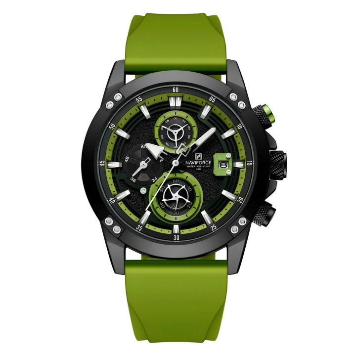 Reloj Naviforce Deportivo Nf8033 Goma Hombre + Estuche