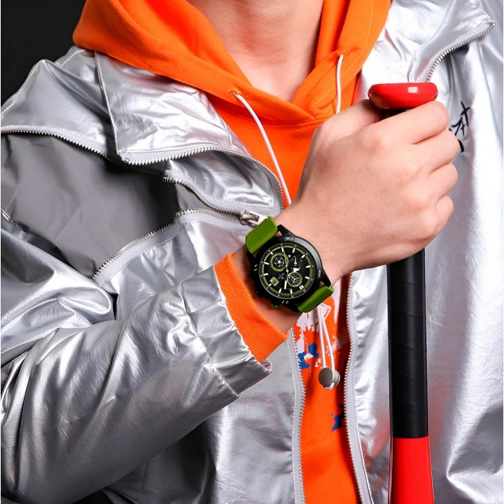 Reloj Naviforce Deportivo Nf8033 Goma Hombre + Estuche