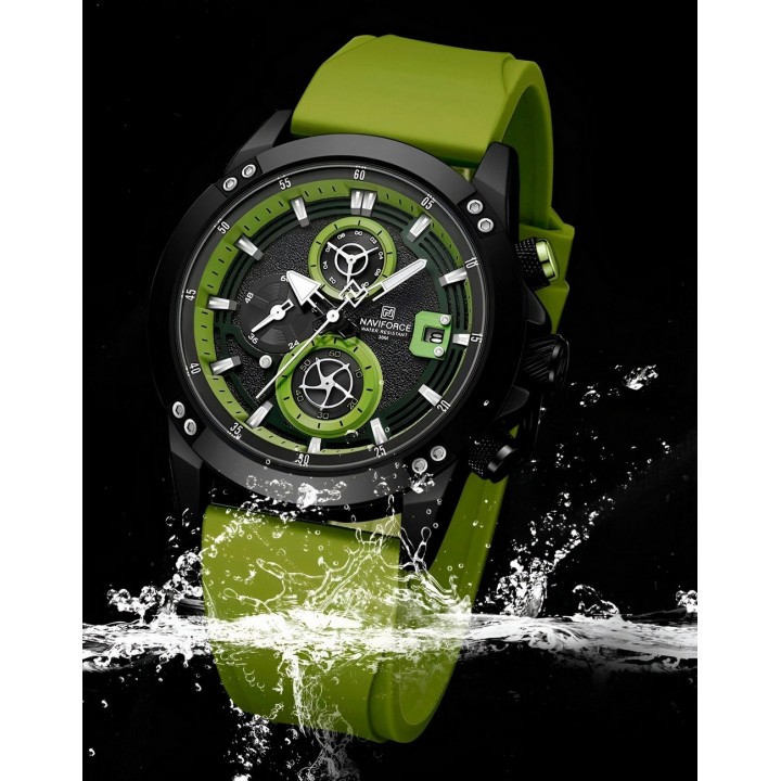 Reloj Naviforce Deportivo Nf8033 Goma Hombre + Estuche