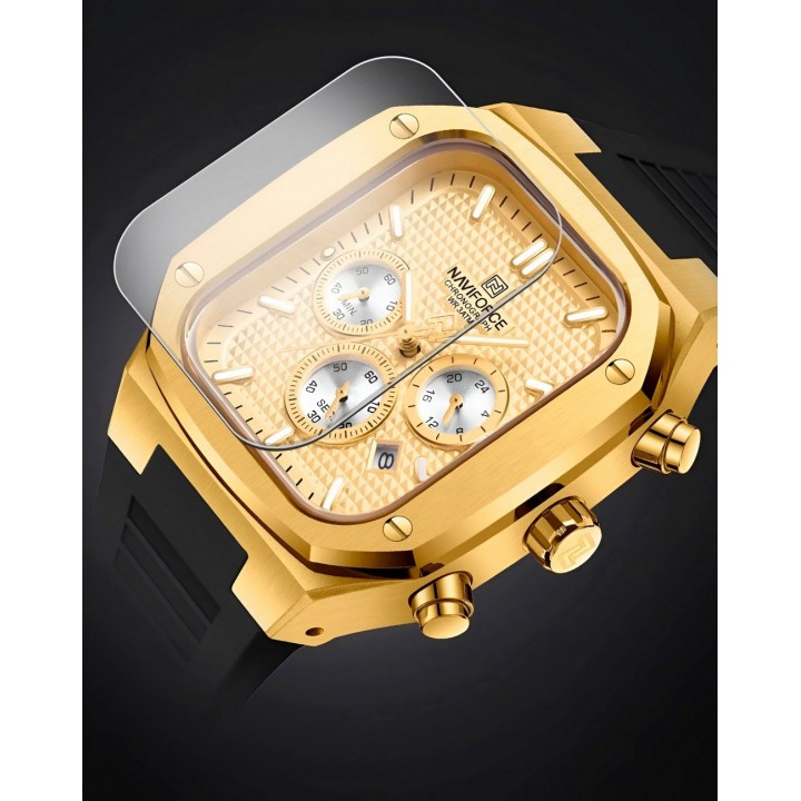 Reloj Naviforce Deportivo Nf8037 Goma Hombre + Estuche
