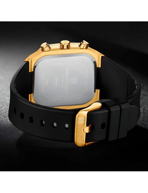Reloj Naviforce Deportivo Nf8037 Goma Hombre + Estuche