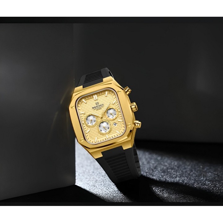 Reloj Naviforce Deportivo Nf8037 Goma Hombre + Estuche