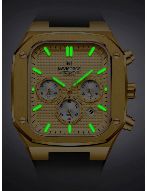 Reloj Naviforce Deportivo Nf8037 Goma Hombre + Estuche
