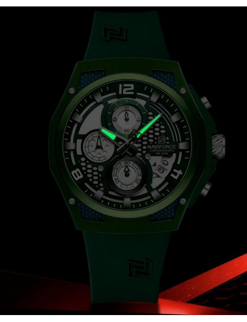Reloj Naviforce Deportivo Nf8051t Goma Hombre + Estuche