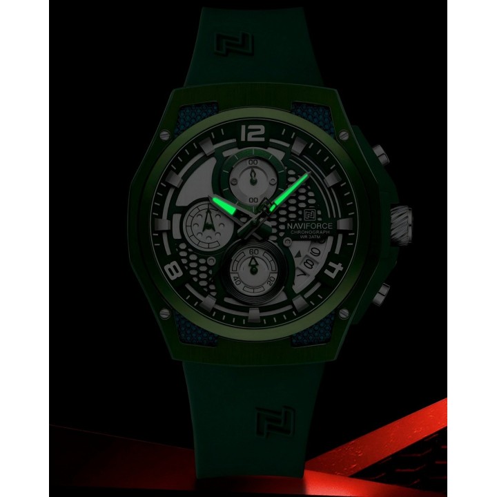 Reloj Naviforce Deportivo Nf8051t Goma Hombre + Estuche