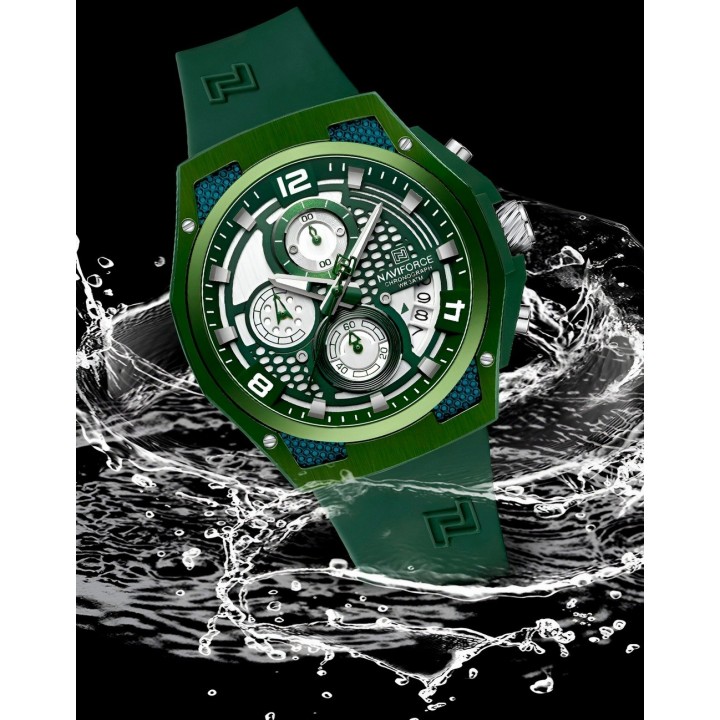 Reloj Naviforce Deportivo Nf8051t Goma Hombre + Estuche