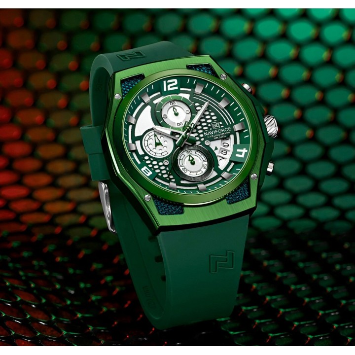 Reloj Naviforce Deportivo Nf8051t Goma Hombre + Estuche
