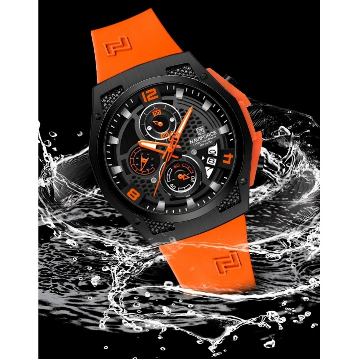 Reloj Naviforce Deportivo Nf8051t Goma Hombre + Estuche