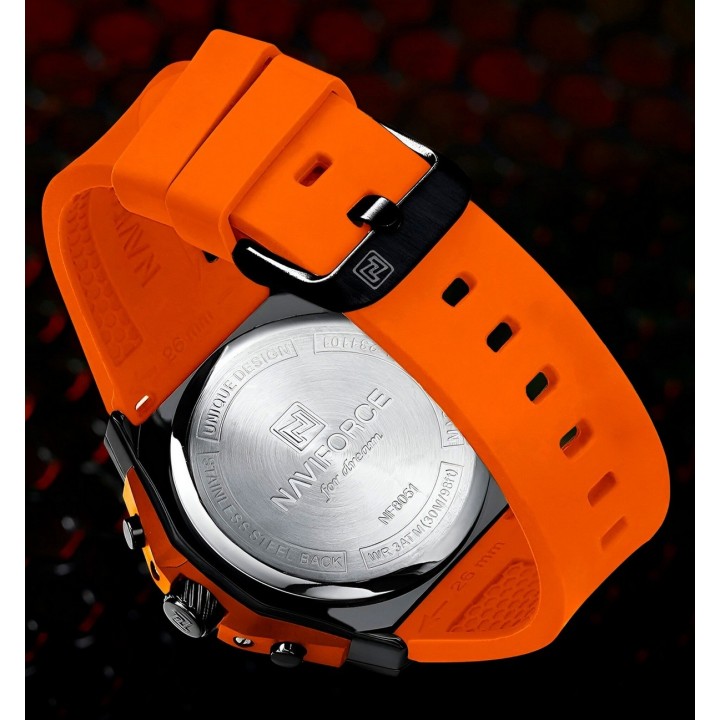 Reloj Naviforce Deportivo Nf8051t Goma Hombre + Estuche