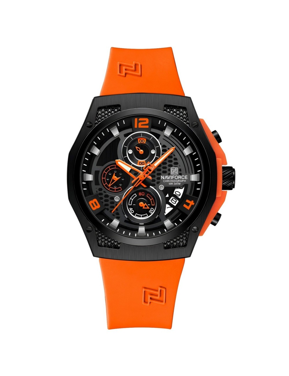 Reloj Naviforce Deportivo Nf8051t Goma Hombre + Estuche