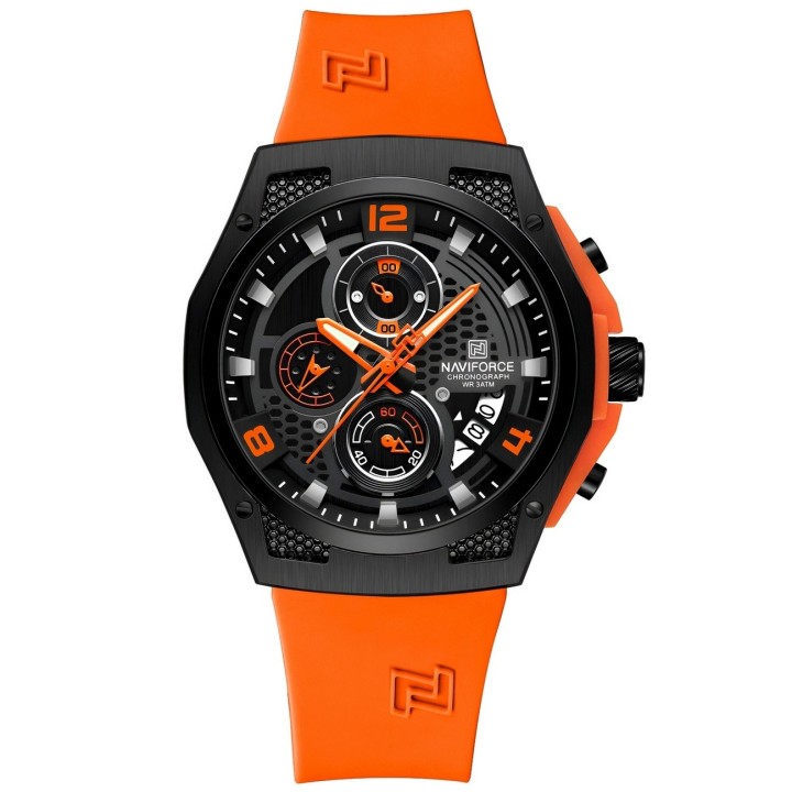 Reloj Naviforce Deportivo Nf8051t Goma Hombre + Estuche