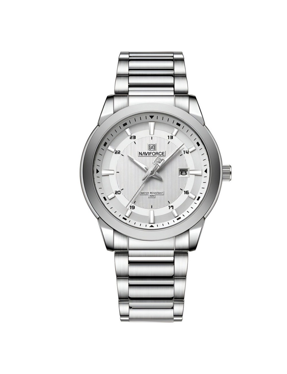 Reloj Naviforce Casual Nf8029 Crono Hombre Acero+ Estuche