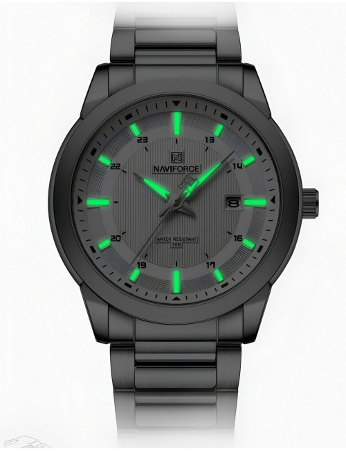 Reloj Naviforce Casual Nf8029 Crono Hombre Acero+ Estuche