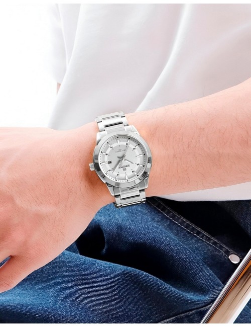 Reloj Naviforce Casual Nf8029 Crono Hombre Acero+ Estuche