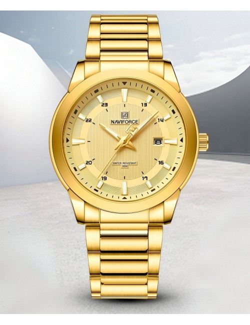 Reloj Naviforce Casual Nf8029 Crono Hombre Acero+ Estuche