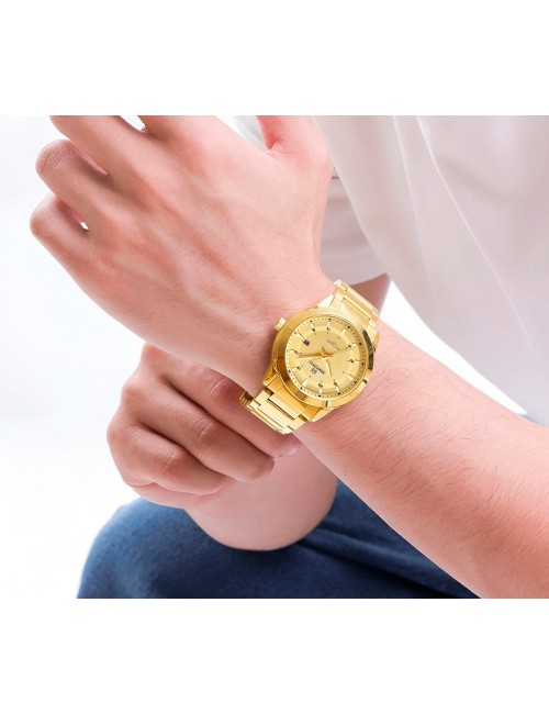 Reloj Naviforce Casual Nf8029 Crono Hombre Acero+ Estuche