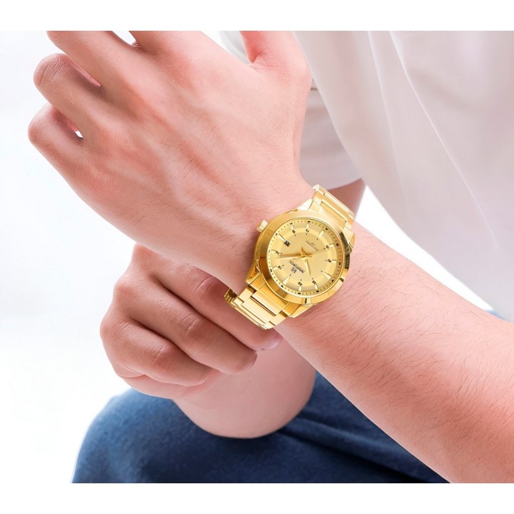 Reloj Naviforce Casual Nf8029 Crono Hombre Acero+ Estuche