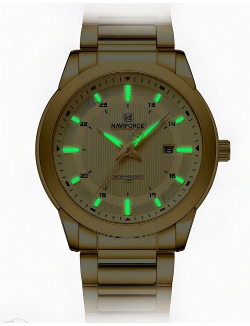 Reloj Naviforce Casual Nf8029 Crono Hombre Acero+ Estuche