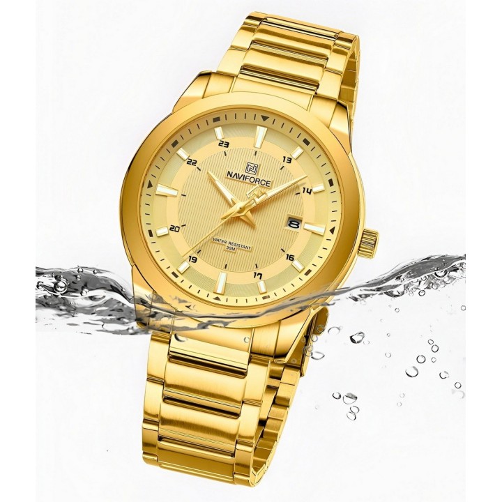 Reloj Naviforce Casual Nf8029 Crono Hombre Acero+ Estuche
