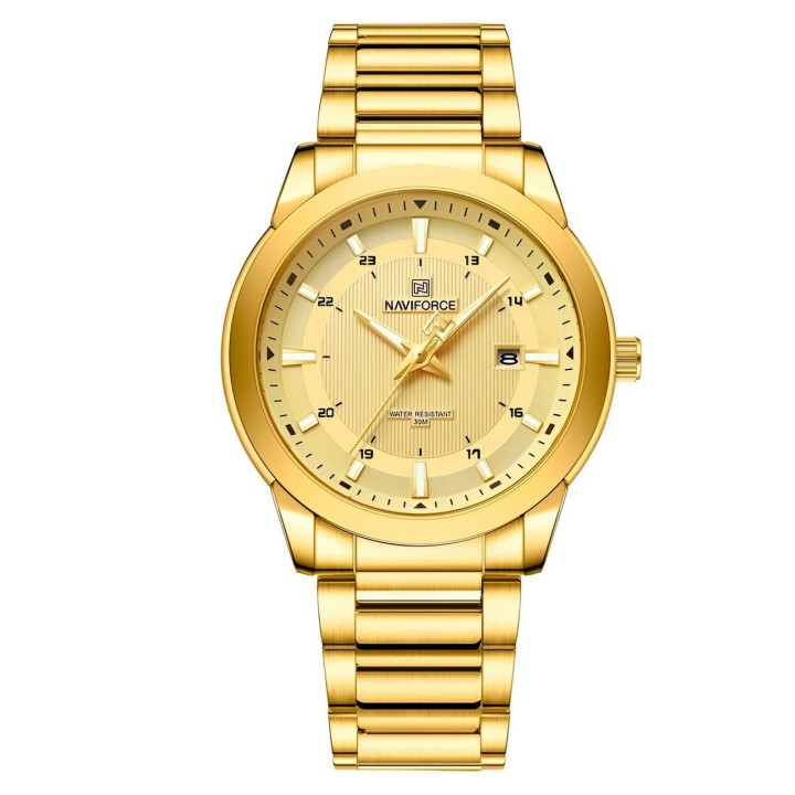 Reloj Naviforce Casual Nf8029 Crono Hombre Acero+ Estuche