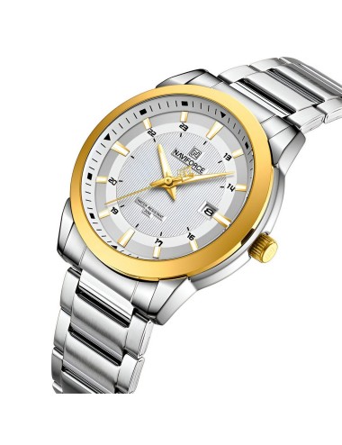 Reloj Naviforce Casual Nf8029 Crono Hombre Acero+ Estuche