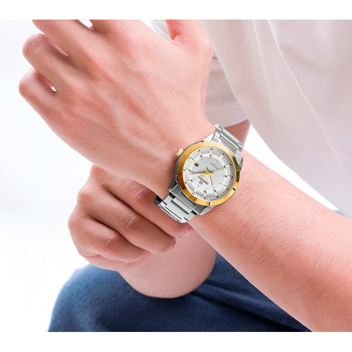 Reloj Naviforce Casual Nf8029 Crono Hombre Acero+ Estuche