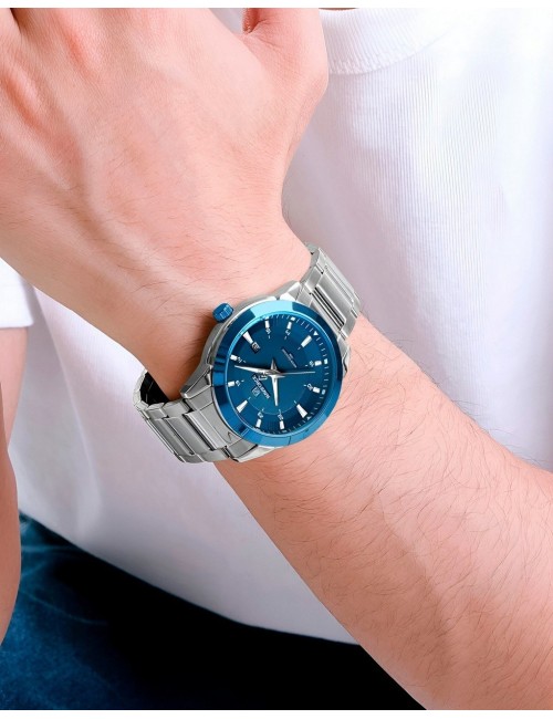 Reloj Naviforce Casual Nf8029 Crono Hombre Acero+ Estuche
