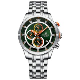 Reloj Naviforce Casual Nf8046 Crono Hombre Acero+ Estuche