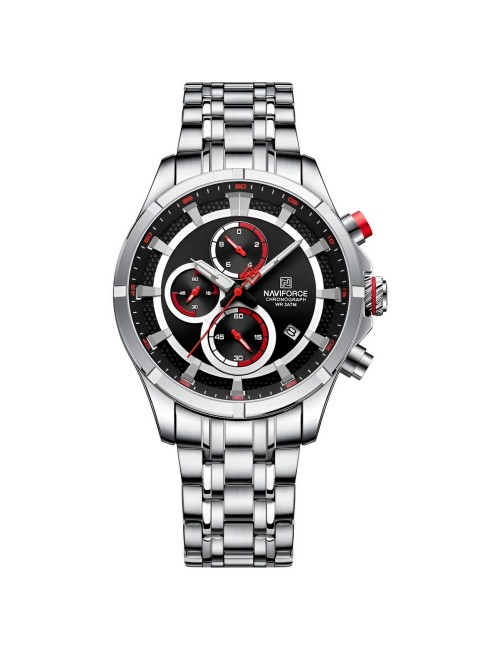 Reloj Naviforce Casual Nf8046 Crono Hombre Acero+ Estuche
