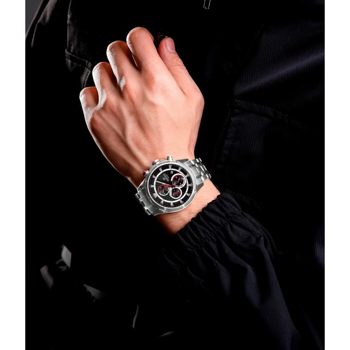 Reloj Naviforce Casual Nf8046 Crono Hombre Acero+ Estuche