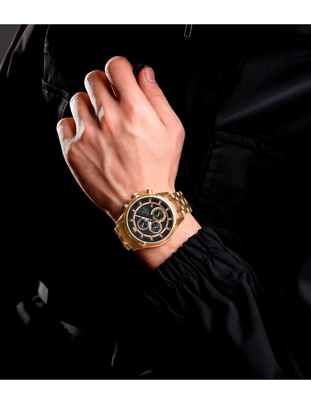 Reloj Naviforce Casual Nf8046 Crono Hombre Acero+ Estuche