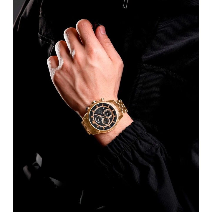 Reloj Naviforce Casual Nf8046 Crono Hombre Acero+ Estuche