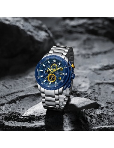 Reloj Naviforce Casual Nf8047s Crono Hombre Acero+ Estuche