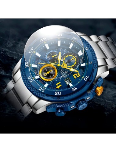 Reloj Naviforce Casual Nf8047s Crono Hombre Acero+ Estuche