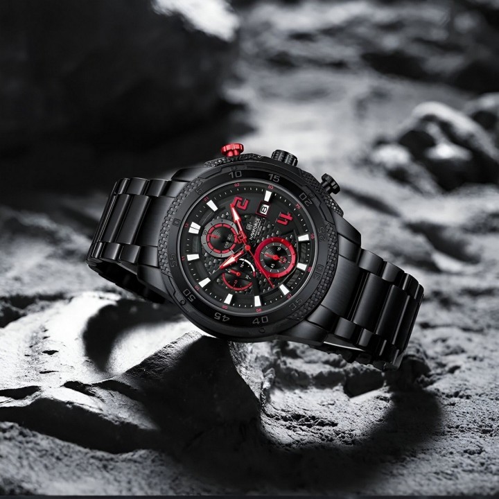 Reloj Naviforce Casual Nf8047s Crono Hombre Acero+ Estuche