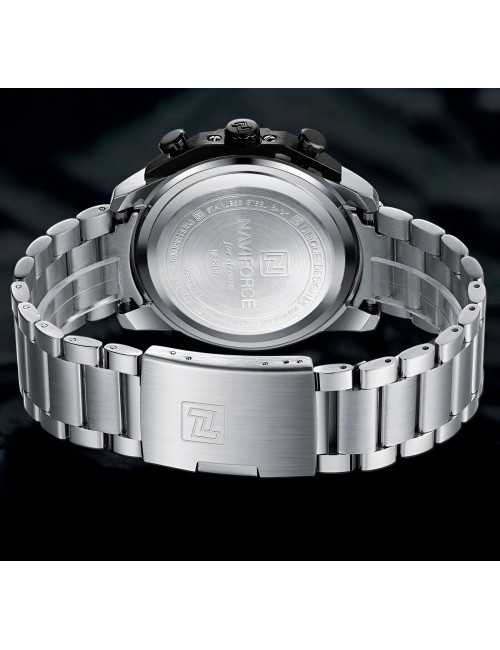 Reloj Naviforce Casual Nf8047s Crono Hombre Acero+ Estuche