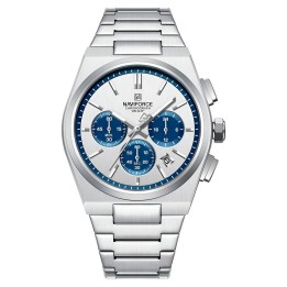 Reloj Naviforce Casual Nf8048g Crono Hombre Acero+ Estuche