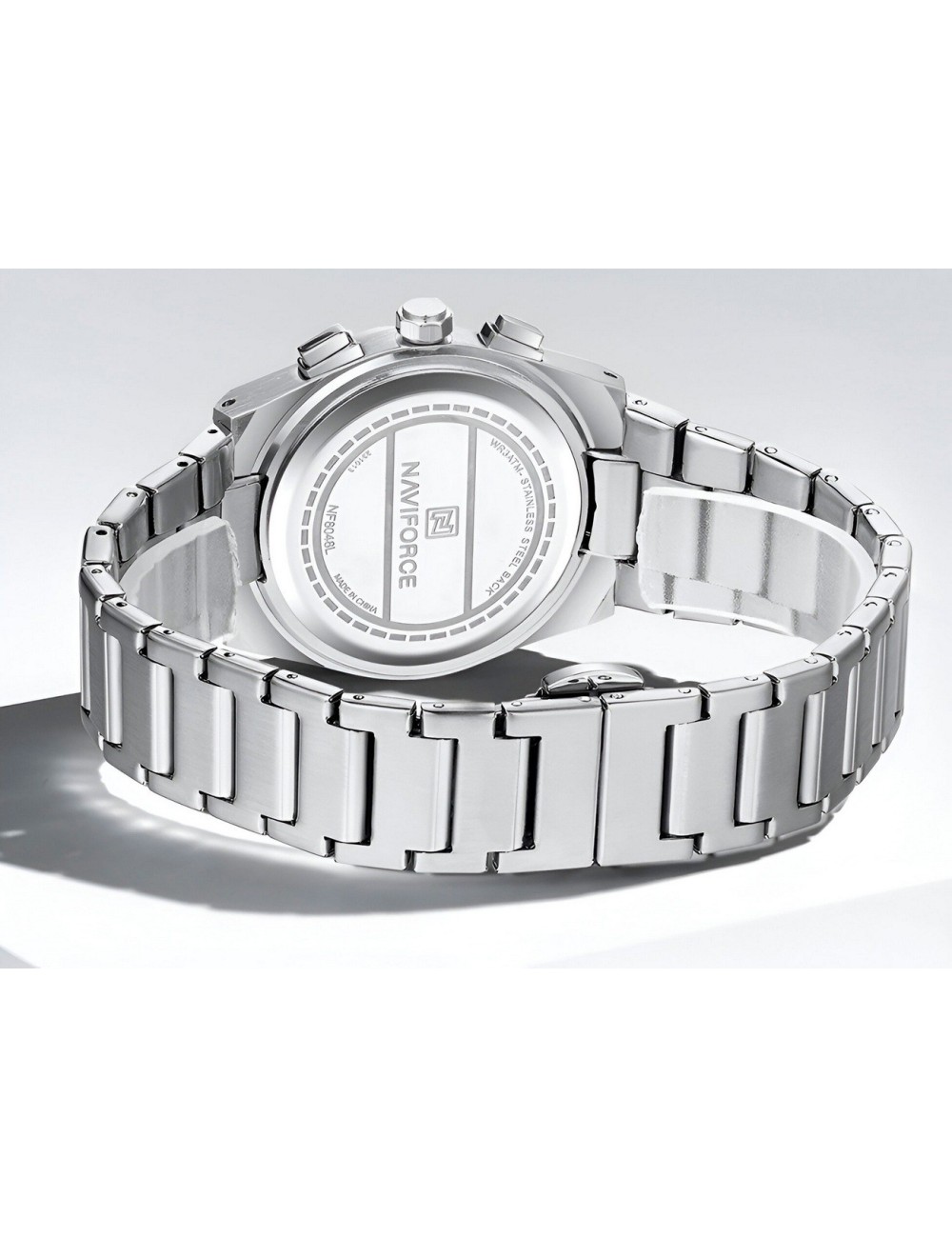 Reloj Naviforce Casual Nf8048g Crono Hombre Acero+ Estuche