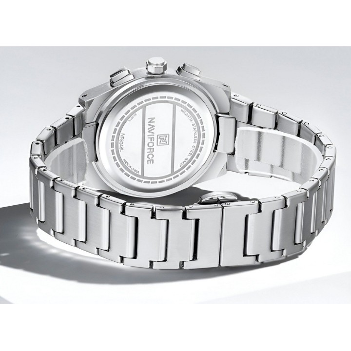 Reloj Naviforce Casual Nf8048g Crono Hombre Acero+ Estuche