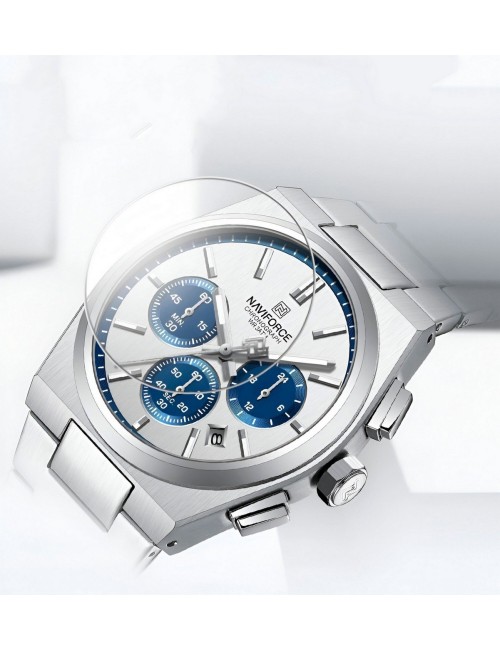 Reloj Naviforce Casual Nf8048g Crono Hombre Acero+ Estuche