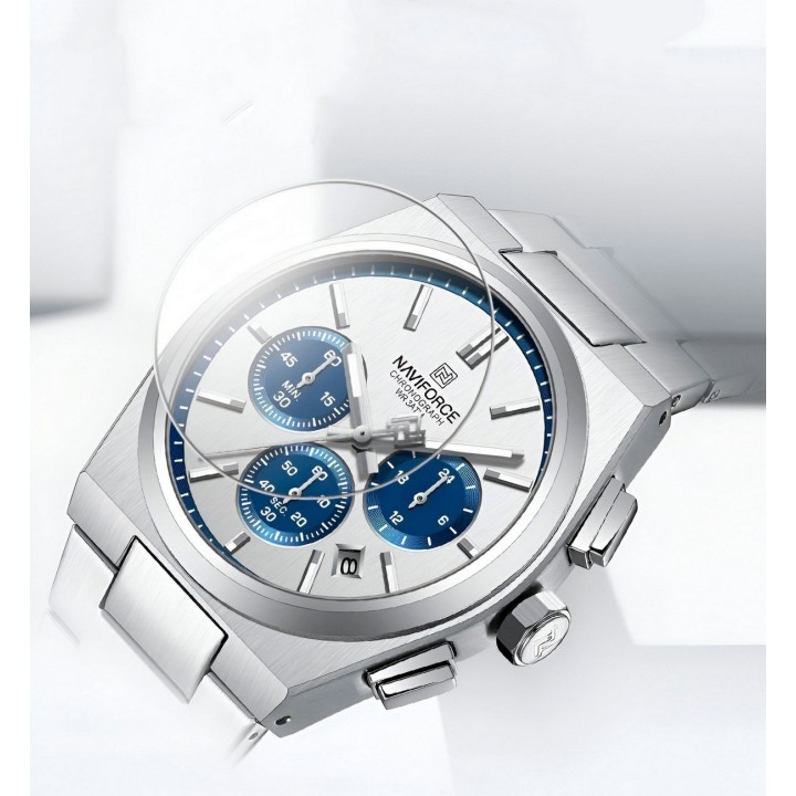 Reloj Naviforce Casual Nf8048g Crono Hombre Acero+ Estuche