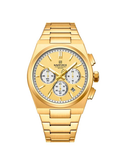 Reloj Naviforce Casual Nf8048g Crono Hombre Acero+ Estuche