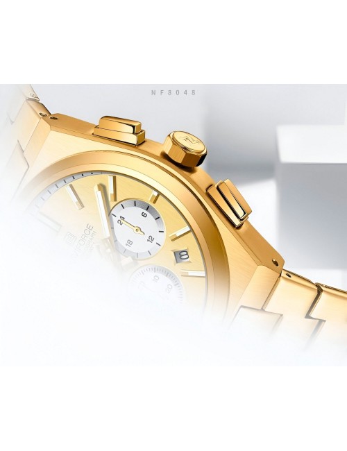 Reloj Naviforce Casual Nf8048g Crono Hombre Acero+ Estuche