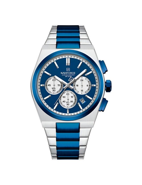 Reloj Naviforce Casual Nf8048g Crono Hombre Acero+ Estuche